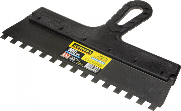 Шпатель зубчатый STAYER 1009-30-10