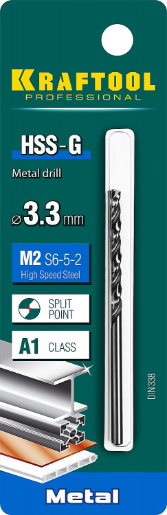 Сверло KRAFTOOL 29651-3.3