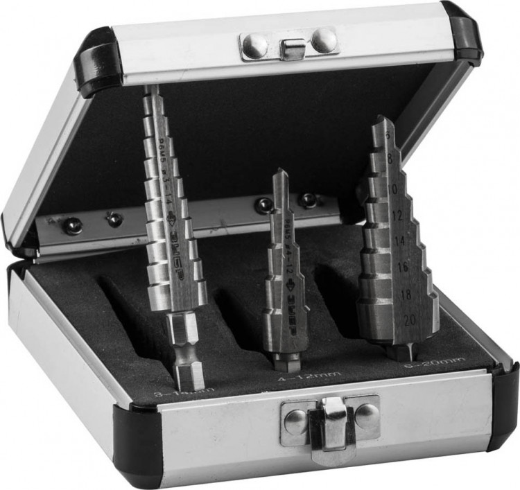 Ступенчатое сверло по металлу набор ЗУБР 29670-3-20-H3