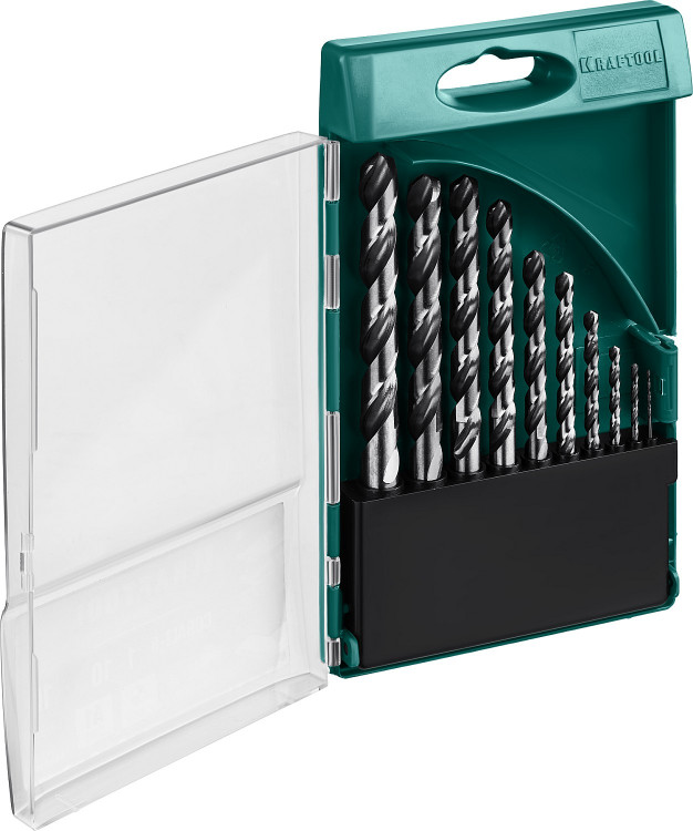 Набор сверл по металлу KRAFTOOL 29651-H10