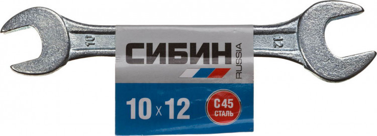 Рожковый ключ СИБИН 27014-10-12