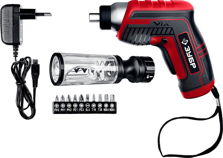 Отвертка аккумуляторная ЗУБР ЗО-Е-3.6 ЛиМ1