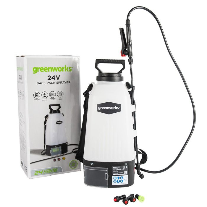Опрыскиватель аккумуляторный Greenworks, 24V,с 1хАКБ 2 А.ч и ЗУ