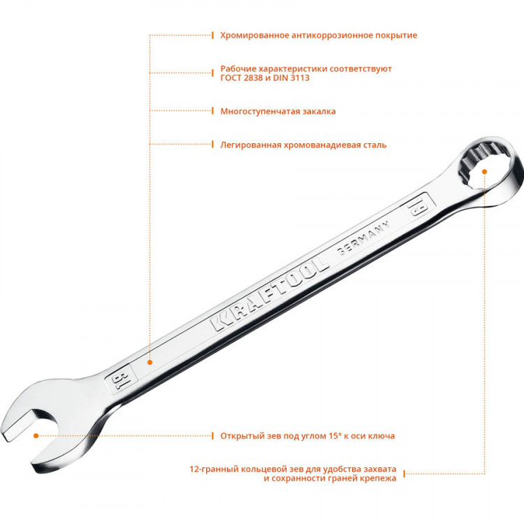 Комбинированный гаечный ключ KRAFTOOL 27079-19_z01