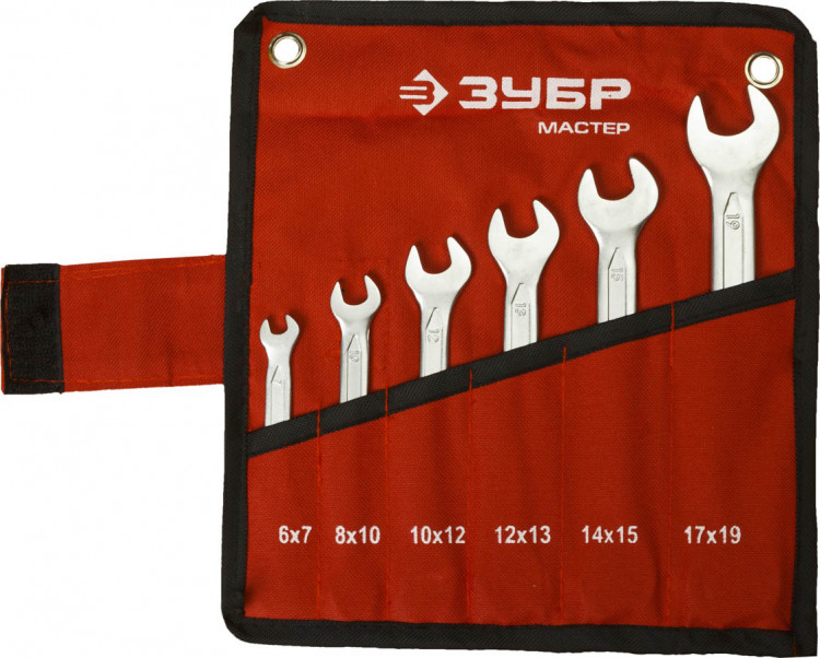 Набор ключей гаечных рожковых ЗУБР 27010-H6