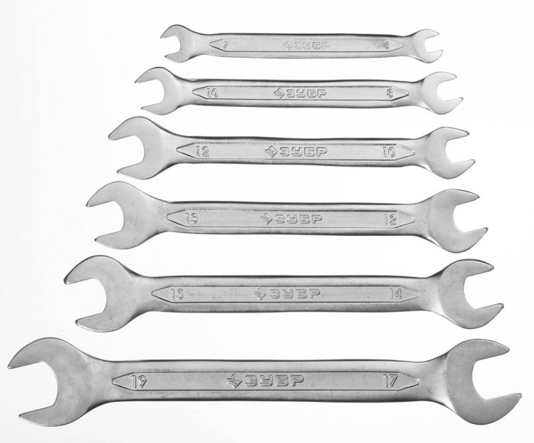 Набор ключей гаечных рожковых ЗУБР 27010-H6