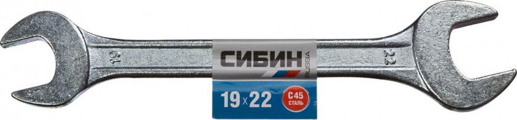 Рожковый ключ СИБИН 27014-19-22