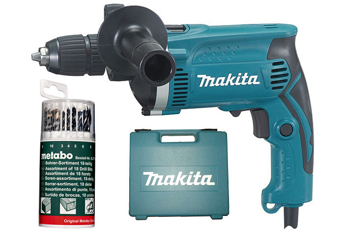Ударная дрель MAKITA HP1631K + набор сверл