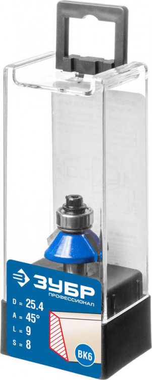 Фреза кромочная калевочная(фасочная) №9 ЗУБР 28711-25.4