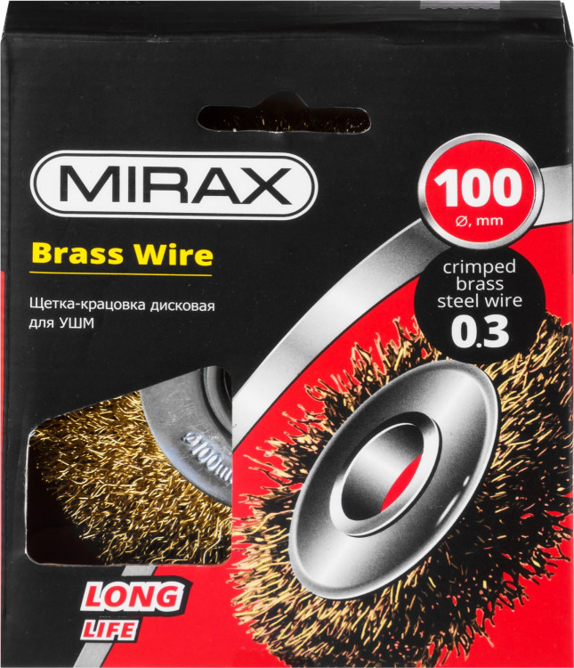 Щетка крацовка дисковая для УШМ MIRAX 35141-100