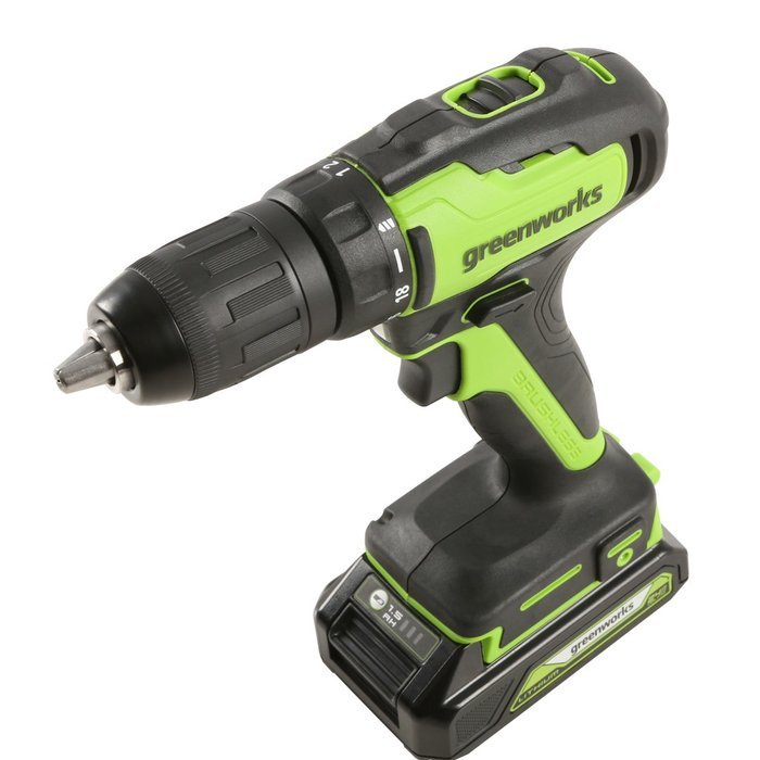 Дрель-шуруповерт аккумуляторная Greenworks GD24DD35, 24V, без АКБ и ЗУ