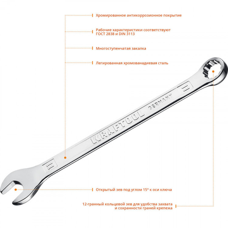 Комбинированный гаечный ключ KRAFTOOL 27079-11_z01