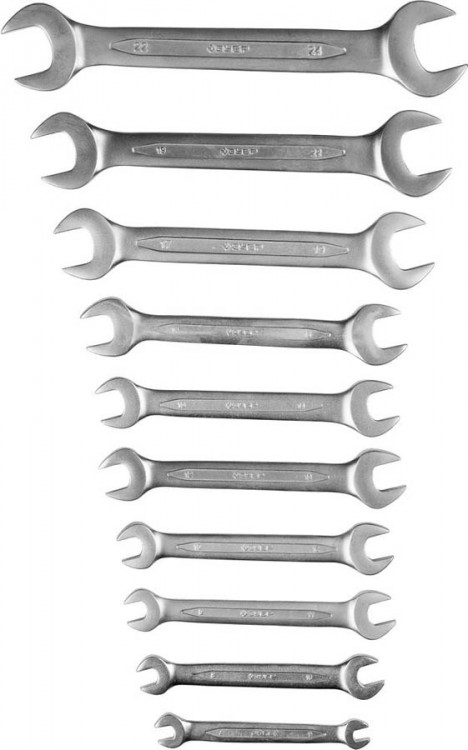 Набор ключей гаечных рожковых ЗУБР 27027-H10