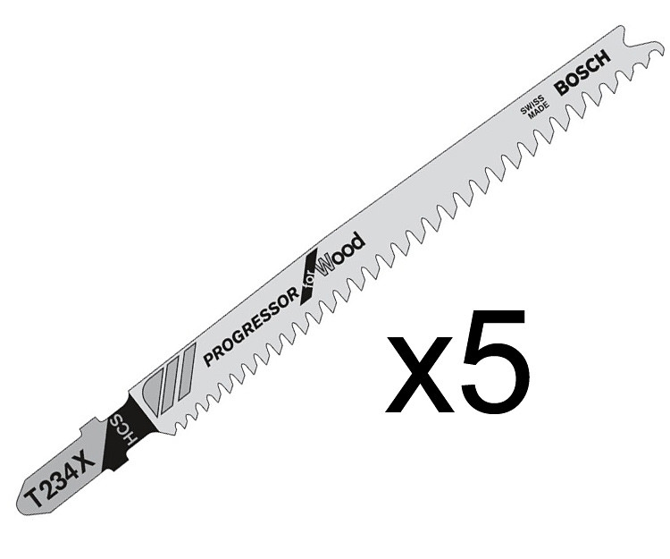 Пилка по дереву Bosch T 234 X, 2-3?117 мм, 5 шт.