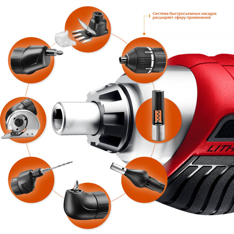 Отвертка аккумуляторная ЗУБР ЗО-Е-3.6 Ли