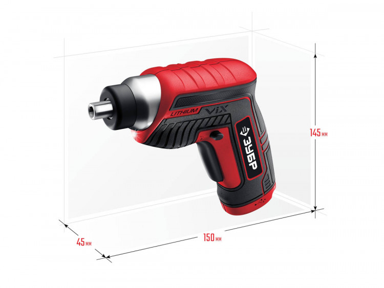 Отвертка аккумуляторная ЗУБР ЗО-Е-3.6 Ли